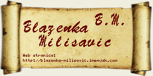 Blaženka Milisavić vizit kartica